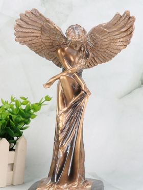 1 Pc Ρητίνη Υψηλής Ποιότητας Spread Wings Angel Desktop Decoration Κομψή Διακόσμηση Redemption Innovative Cherub Sculpture