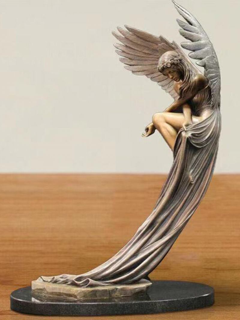 1 Pc Ρητίνη Υψηλής Ποιότητας Spread Wings Angel Desktop Decoration Κομψή Διακόσμηση Redemption Innovative Cherub Sculpture