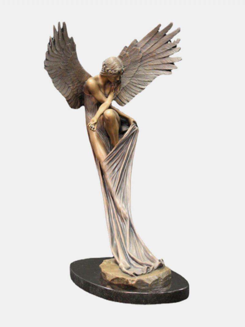 1 Pc Ρητίνη Υψηλής Ποιότητας Spread Wings Angel Desktop Decoration Κομψή Διακόσμηση Redemption Innovative Cherub Sculpture