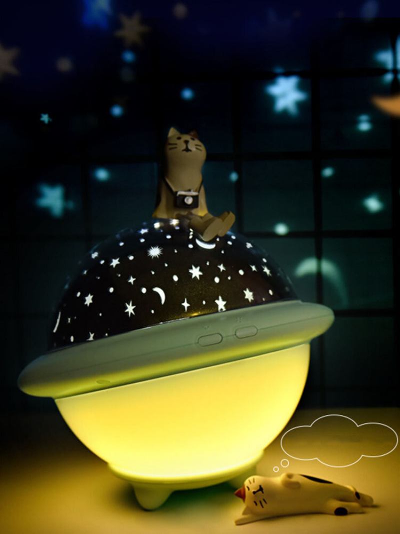 1 Pc Ufo Shade Starry Sky Projector Πολύχρωμο Νυχτερινό Φως Βελτίωση Ύπνου Διακόσμηση Σπιτιού Φως