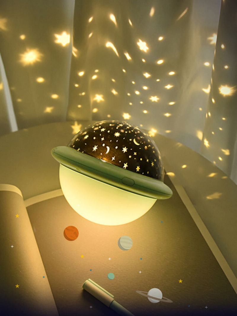 1 Pc Ufo Shade Starry Sky Projector Πολύχρωμο Νυχτερινό Φως Βελτίωση Ύπνου Διακόσμηση Σπιτιού Φως