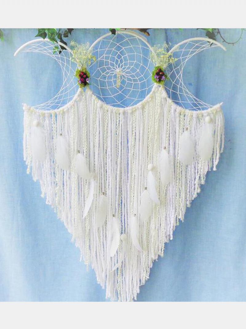 1 Pc Χειροποίητο Πολύχρωμο Triple Moon Dream Catcher Ένα Δώρο Αγάπης Και Θεραπείας Κρεβατοκάμαρας Διακόσμηση Σπιτιού Στον Τοίχο