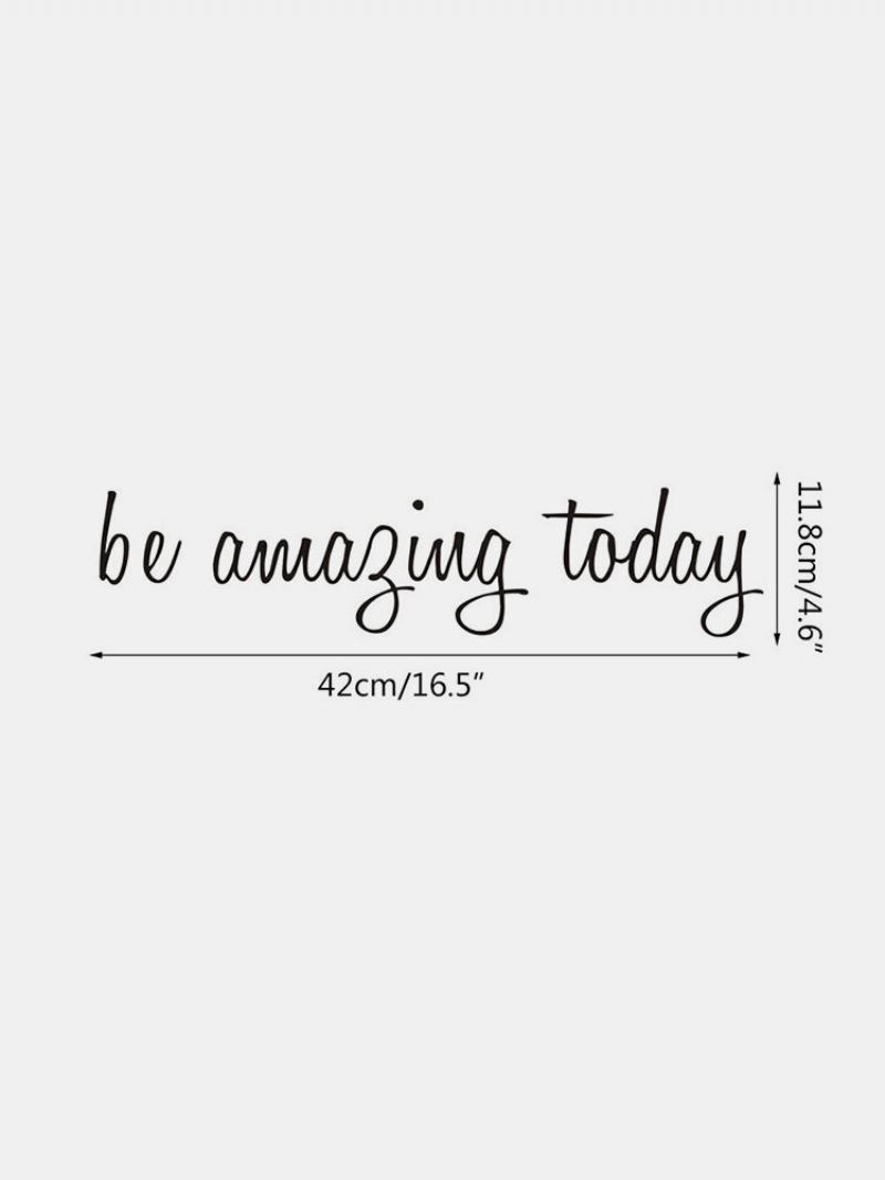 1 Τεμ. Αγγλικά Γράμματα Απόσπασμα Λέξεων Be Amazing Today Αυτοκόλλητο Σλόγκαν Αποσπώμενος Καθρέφτης Τοίχου Σπίτι Για Δωμάτιο Μελέτης Σαλόνι Υπνοδωμάτιο Μπάνιο Καφετέρια Κατάστημα