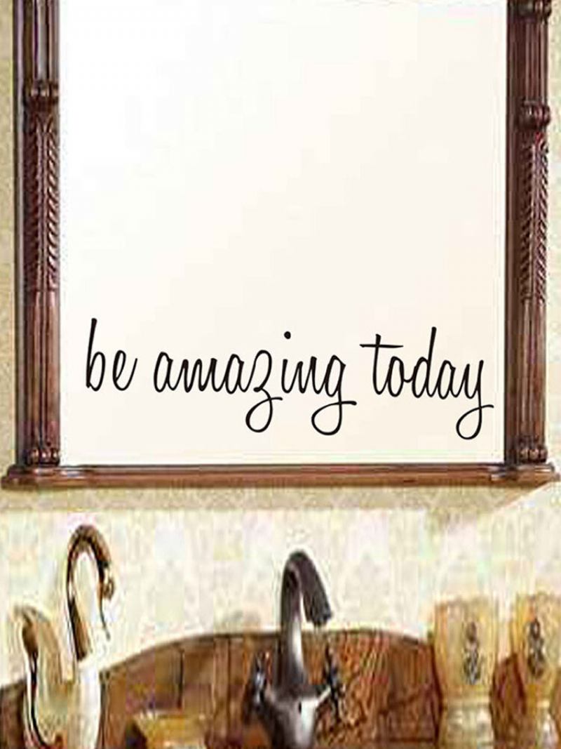 1 Τεμ. Αγγλικά Γράμματα Απόσπασμα Λέξεων Be Amazing Today Αυτοκόλλητο Σλόγκαν Αποσπώμενος Καθρέφτης Τοίχου Σπίτι Για Δωμάτιο Μελέτης Σαλόνι Υπνοδωμάτιο Μπάνιο Καφετέρια Κατάστημα