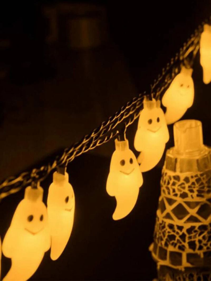 10/20/40/50 Λάμπα Leds Ghost Party String Lights Pattern Διακοσμητικό Πλαστικό Scary Ambience Halloween Light Cosplay Prop