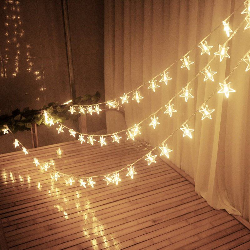 10m 100 Led 220v Fairy String Star Light Φωτιστικό Γάμου Χριστουγεννιάτικο Πάρτι Εξωτερική Διακόσμηση Δωματίου