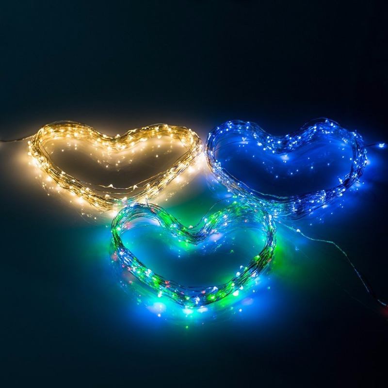 10m 100 Led Solar Powered Copper Wire Fairy Light String Για Χριστουγεννιάτικη Διακόσμηση Σπιτιού