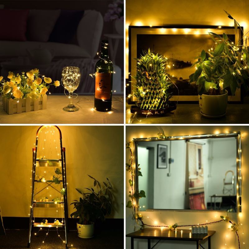 10m 100 Led Χάλκινο Σύρμα Fairy String Light Αδιάβροχο Χριστουγεννιάτικο Ντεκόρ Πράσινο Κέλυφος