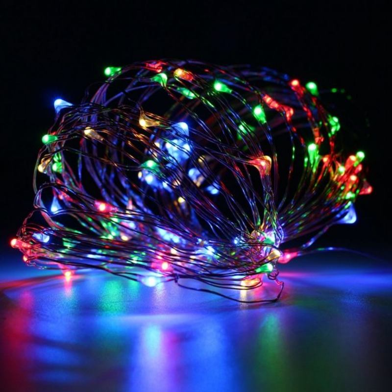 10m 100 Led Χάλκινο Σύρμα Fairy String Light Αδιάβροχο Χριστουγεννιάτικο Ντεκόρ Πράσινο Κέλυφος