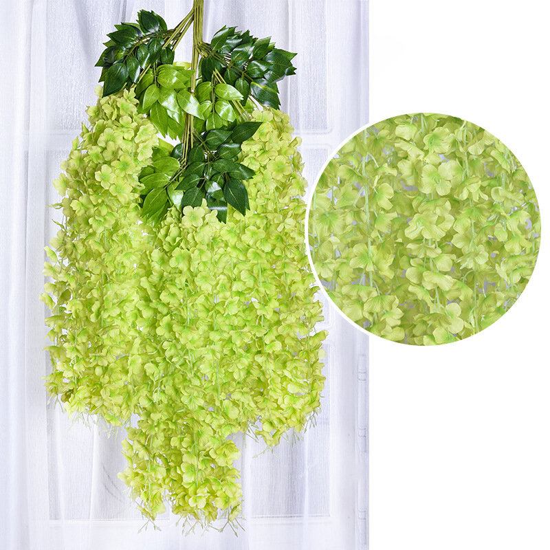 12 Τμχ/σετ 100cm Τεχνητά Λουλούδια Silk Wisteria Fake Κήπος Κρεμαστό Λουλούδι Φυτό Αμπέλου Διακόσμηση Γάμου