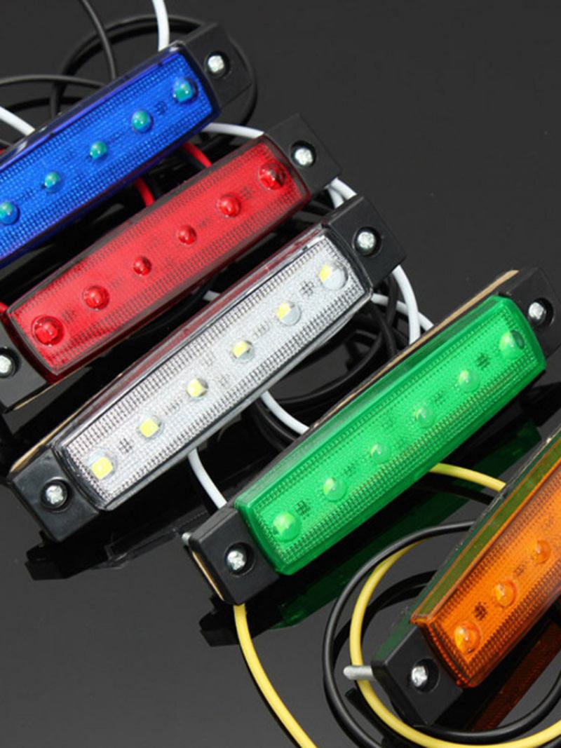 12v/24v Smd 6 Led Μπροστινά Πλαϊνά Ενδεικτικά Φώτα Για Φορτηγό Τρέιλερ Φορτηγού