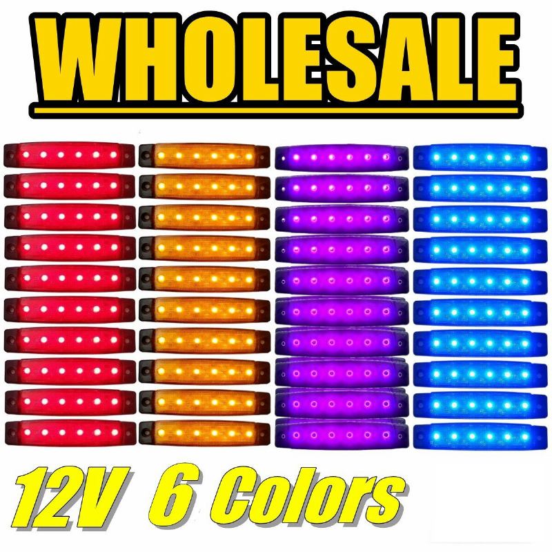 12v/24v Smd 6 Led Μπροστινά Πλαϊνά Ενδεικτικά Φώτα Για Φορτηγό Τρέιλερ Φορτηγού