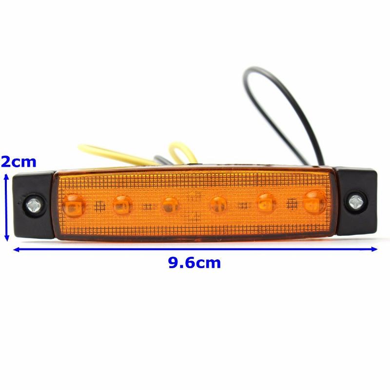 12v/24v Smd 6 Led Μπροστινά Πλαϊνά Ενδεικτικά Φώτα Για Φορτηγό Τρέιλερ Φορτηγού