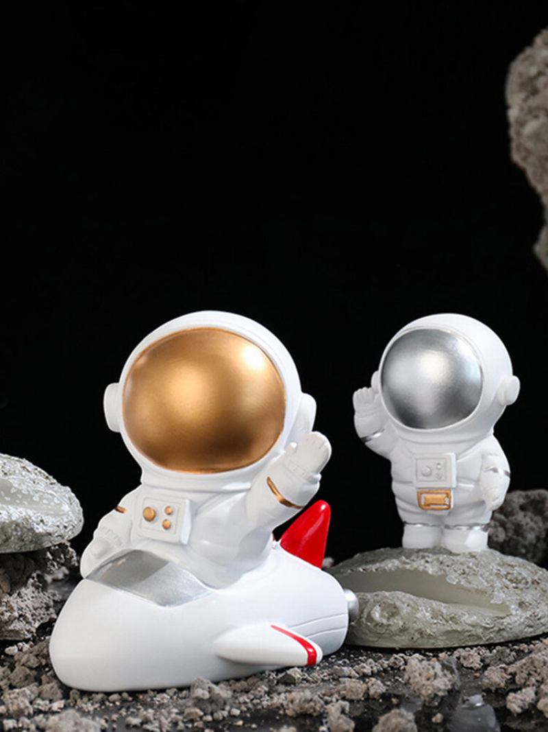 1pc Creativity Sculpture Astronaut Spaceman Model Decoration Desk Handcraft Home Resin