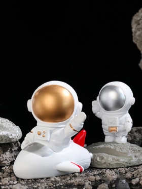 1pc Creativity Sculpture Astronaut Spaceman Model Decoration Desk Handcraft Home Resin