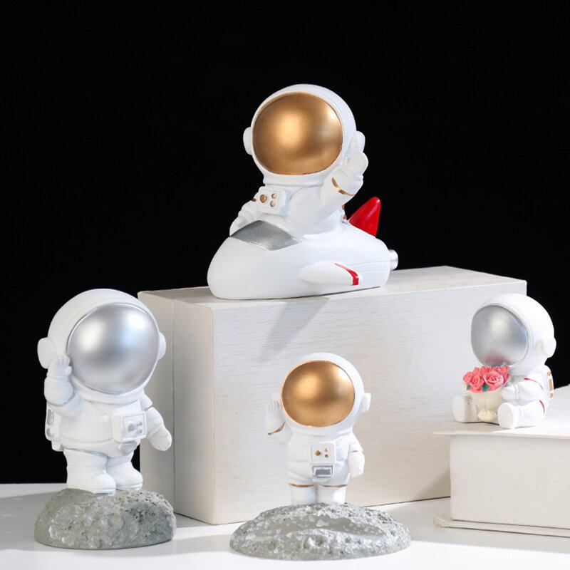 1pc Creativity Sculpture Astronaut Spaceman Model Decoration Desk Handcraft Home Resin