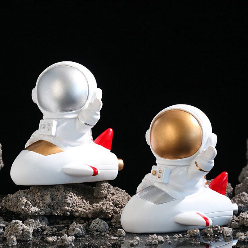 1pc Creativity Sculpture Astronaut Spaceman Model Decoration Desk Handcraft Home Resin