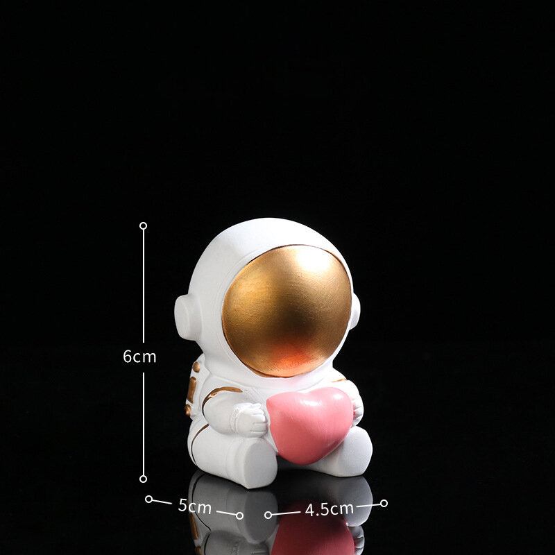 1pc Creativity Sculpture Astronaut Spaceman Model Decoration Desk Handcraft Home Resin