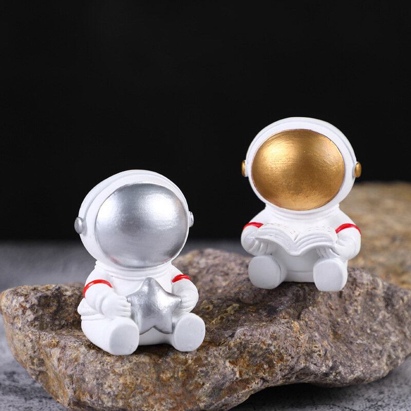 1pc Creativity Sculpture Astronaut Spaceman Model Decoration Desk Handcraft Home Resin