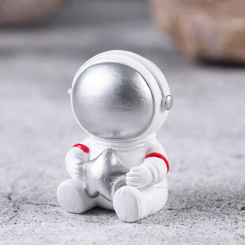 1pc Creativity Sculpture Astronaut Spaceman Model Decoration Desk Handcraft Home Resin