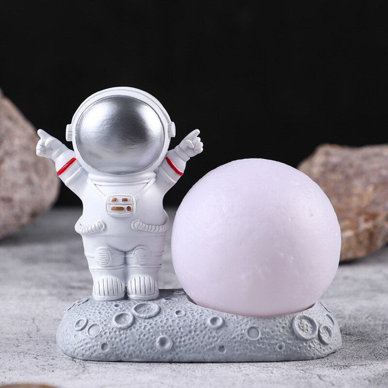 1pc Creativity Sculpture Astronaut Spaceman Model Decoration Desk Handcraft Home Resin