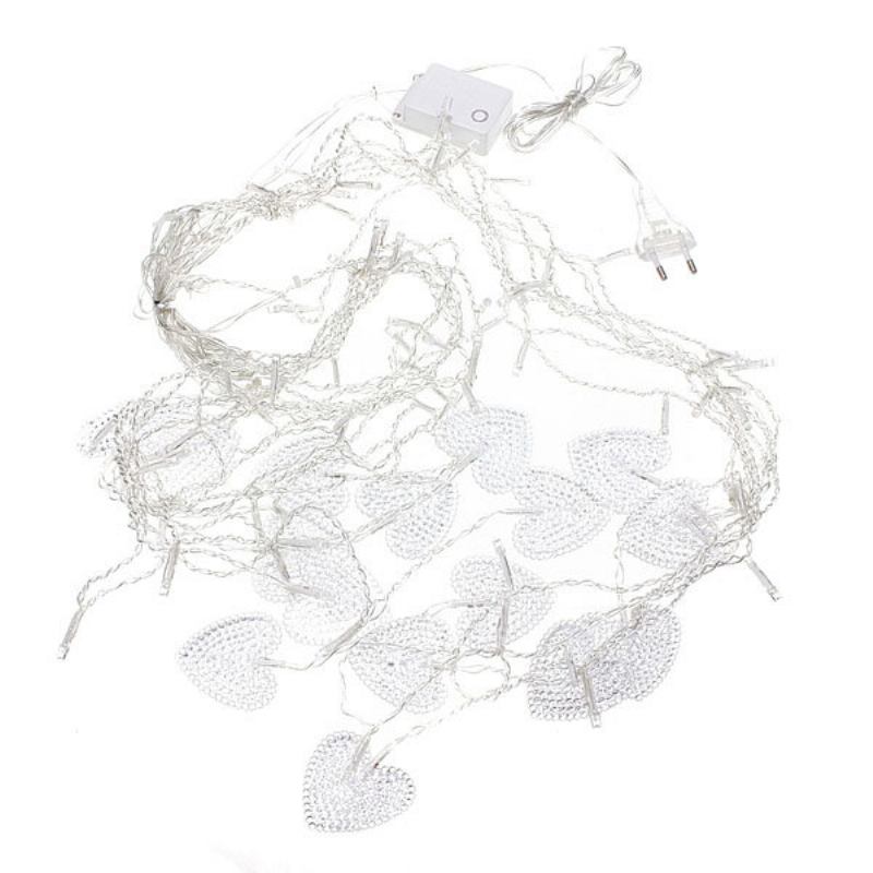 2m White 16 Hearts 104 Led String Fairy Γιορτινά Φωτιστικά Για Χριστουγεννιάτικο Φωτιστικό Τοίχου Για Πάρτι Διακόσμησης Σπιτιού