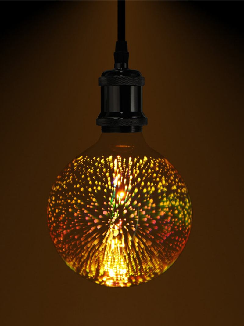 3d Fireworks E27 G125 Led Retro Edison Decor Φωτιστικό Γυάλινης Λάμπας Ac85-265v Διακόσμηση Σπιτιού Cafe