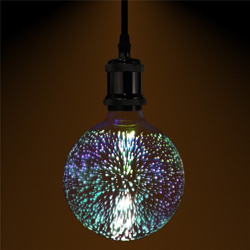 3d Fireworks E27 G125 Led Retro Edison Decor Φωτιστικό Γυάλινης Λάμπας Ac85-265v Διακόσμηση Σπιτιού Cafe