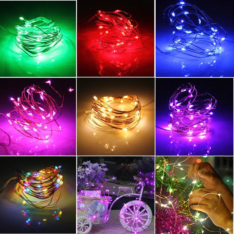 3m 4.5v 30 Led Με Μπαταρία Ασημί Σύρμα Mini Fairy String Light Πολύχρωμο Χριστουγεννιάτικο Ντεκόρ