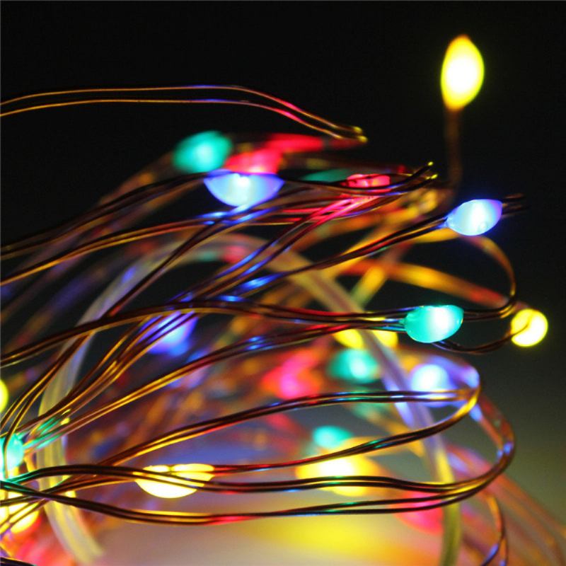 3m 4.5v 30 Led Με Μπαταρία Ασημί Σύρμα Mini Fairy String Light Πολύχρωμο Χριστουγεννιάτικο Ντεκόρ