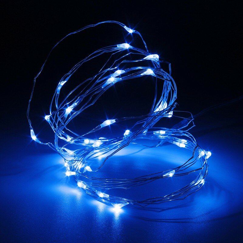 3m 4.5v 30 Led Με Μπαταρία Ασημί Σύρμα Mini Fairy String Light Πολύχρωμο Χριστουγεννιάτικο Ντεκόρ