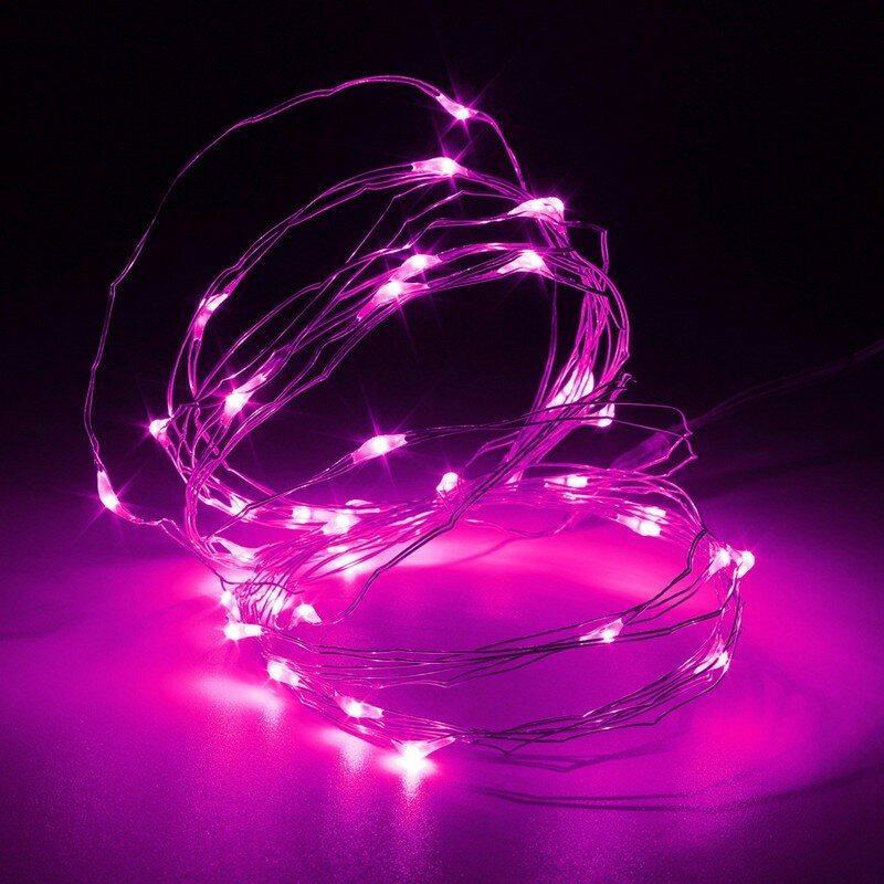 3m 4.5v 30 Led Με Μπαταρία Ασημί Σύρμα Mini Fairy String Light Πολύχρωμο Χριστουγεννιάτικο Ντεκόρ