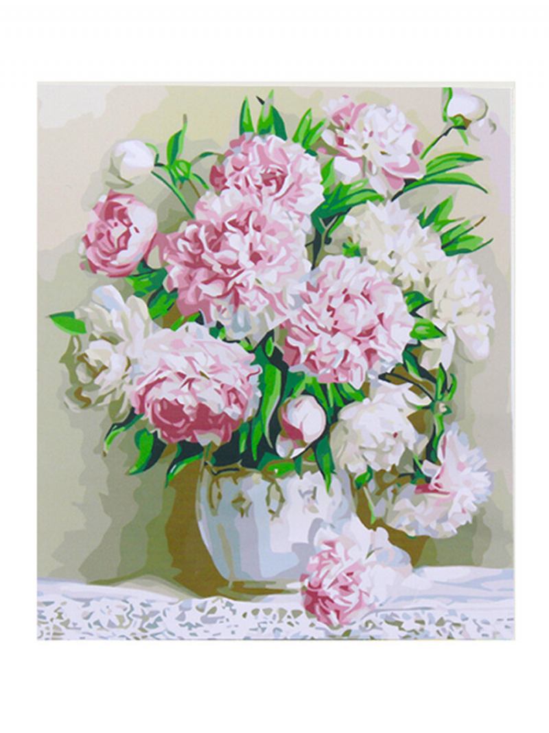 40*50cm Beauty Peony Flowers Diy Paint By Number Kit Ψηφιακός Καμβάς Ζωγραφική Διακόσμηση Σπιτιού