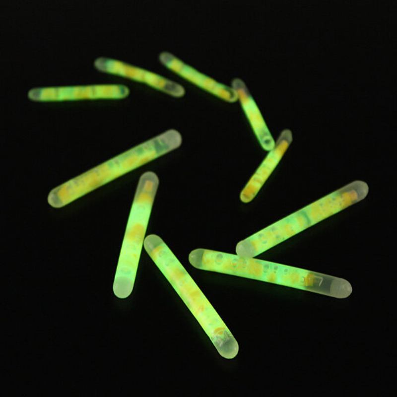 5/100x Fishing Fluorescent Lightstick Light Night Float Clip On Dark Glow Sticks