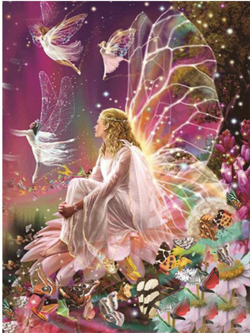 5d Diy Πίνακας Fairy Queen Diamond Painting Cross Stitch Kit Σαλόνι Υπνοδωμάτιο Διακόσμηση Τοίχου Ζωγραφική