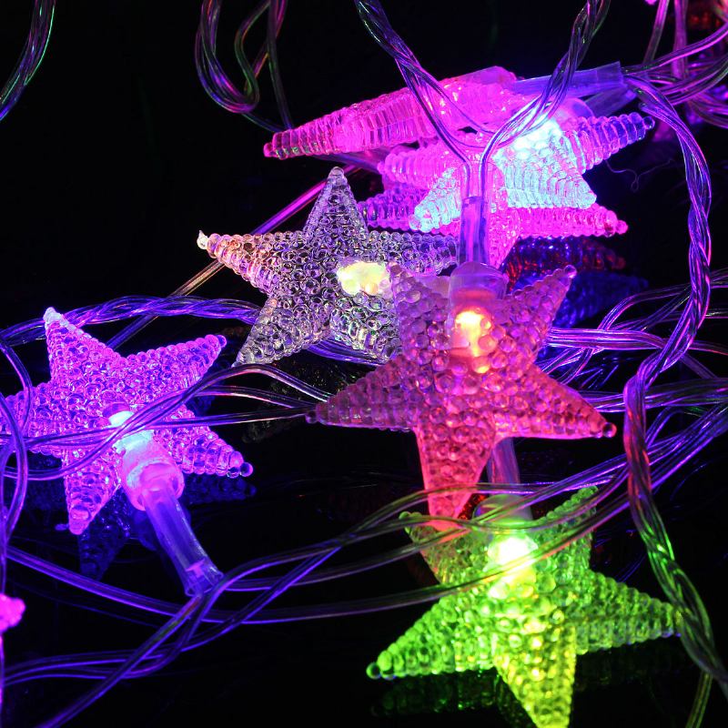 5m 28 Led Pentagram String Fairy Light Πολύχρωμο Γαμήλιο Διακόσμηση Σπιτιού 220v