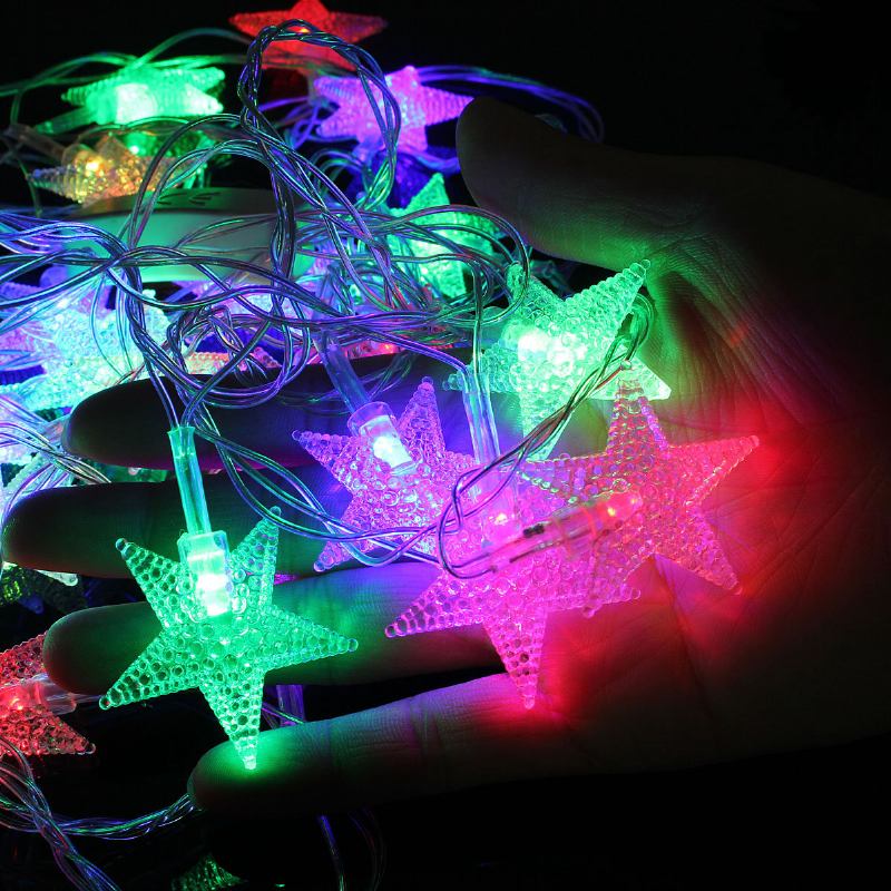 5m 28 Led Pentagram String Fairy Light Πολύχρωμο Γαμήλιο Διακόσμηση Σπιτιού 220v