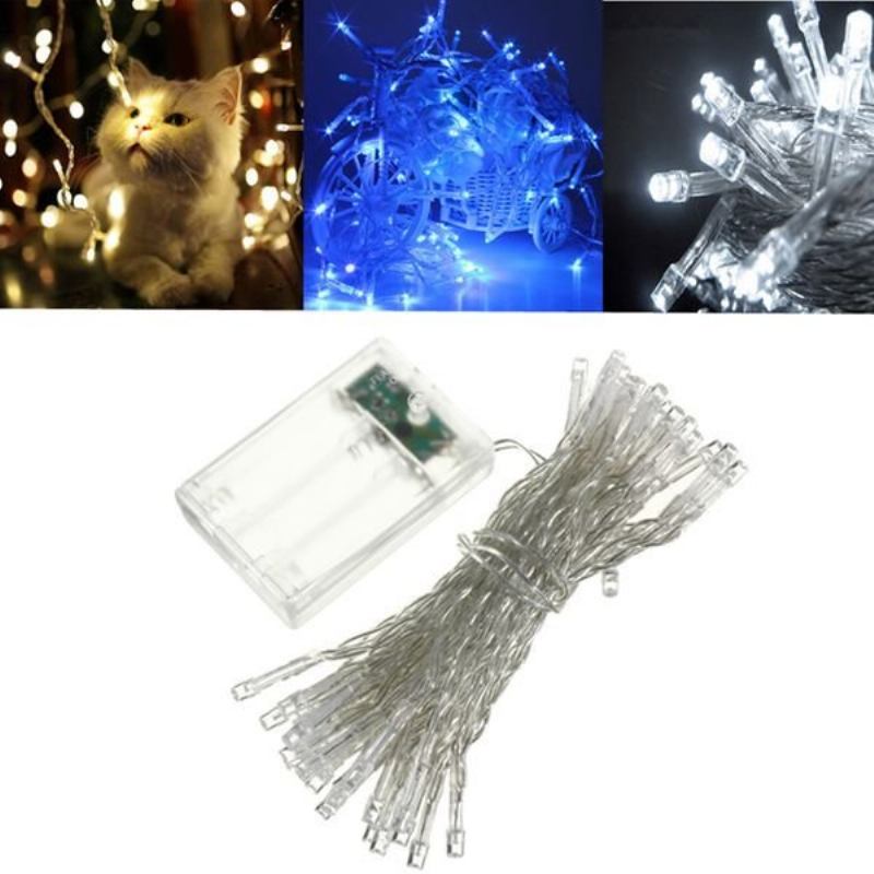 5m Με Μπαταρία Led Funky On Φωτιστικό Που Αναβοσβήνει Fairy String Lights Party Festival Διακόσμηση Σπιτιού