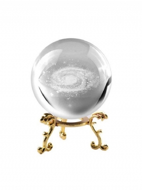 6cm Χαραγμένο Με Λέιζερ 3d Galaxy Crystal Ball Quartz Glass Home Αξεσουάρ Αστρονομία Μινιατούρες Δώρα