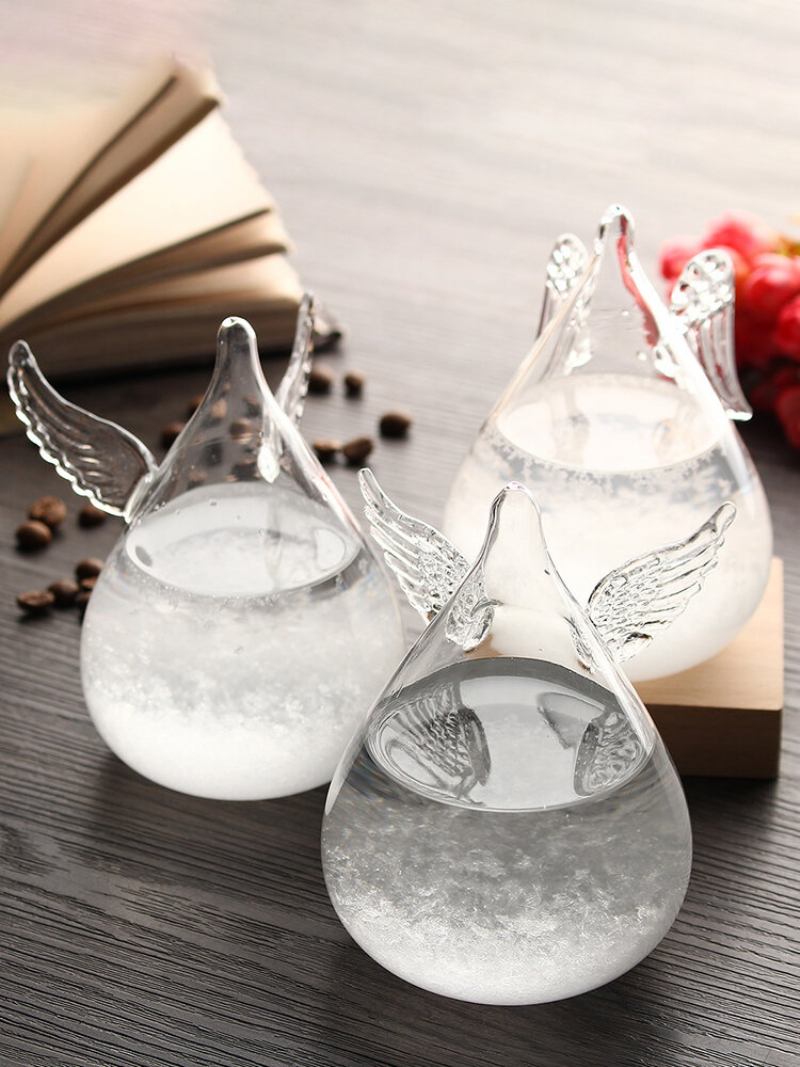 Angel Wings Πρόγνωση Καιρού Crystal Storm Glass Διακόσμηση Χριστουγέννων Χριστουγεννιάτικο Δώρο