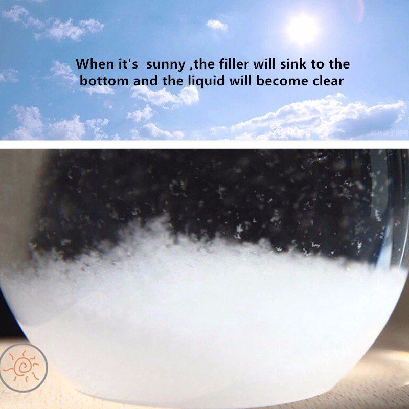 Angel Wings Πρόγνωση Καιρού Crystal Storm Glass Διακόσμηση Χριστουγέννων Χριστουγεννιάτικο Δώρο