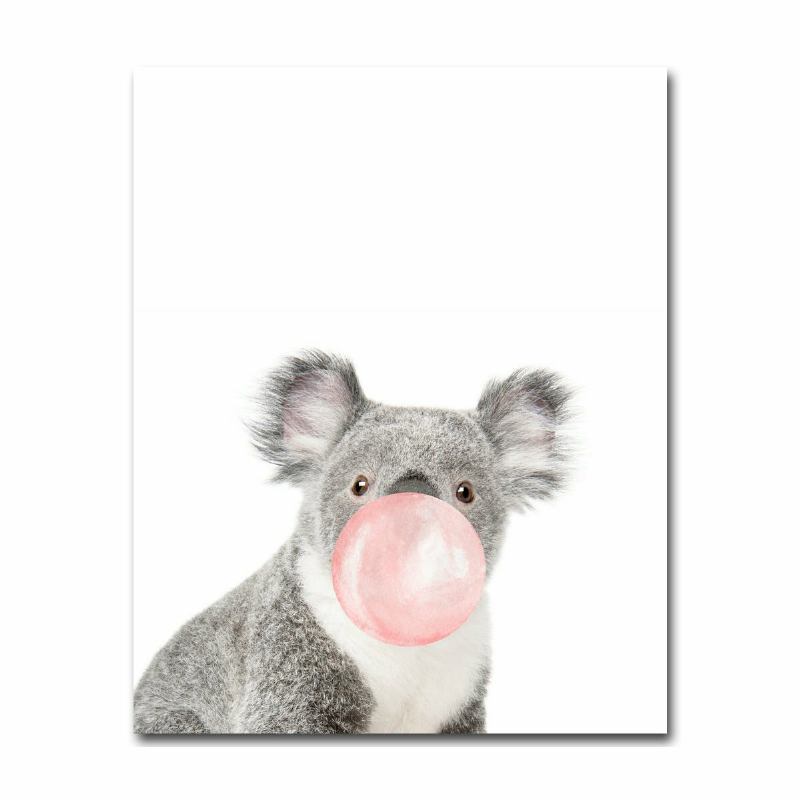 Aussie Style Funny Koala Bear Zebra Canvas Poster Νηπιαγωγείο Τέχνη Τοίχου Εκτύπωση Διακόσμηση Βρεφικού Δωματίου