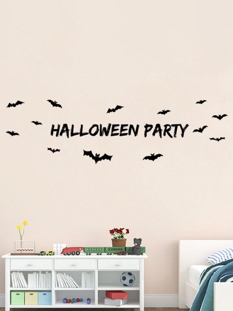 Αυτοκόλλητο Miico Halloween Party Αφαιρούμενο Τοίχου Διακοσμήσεις Δωματίων