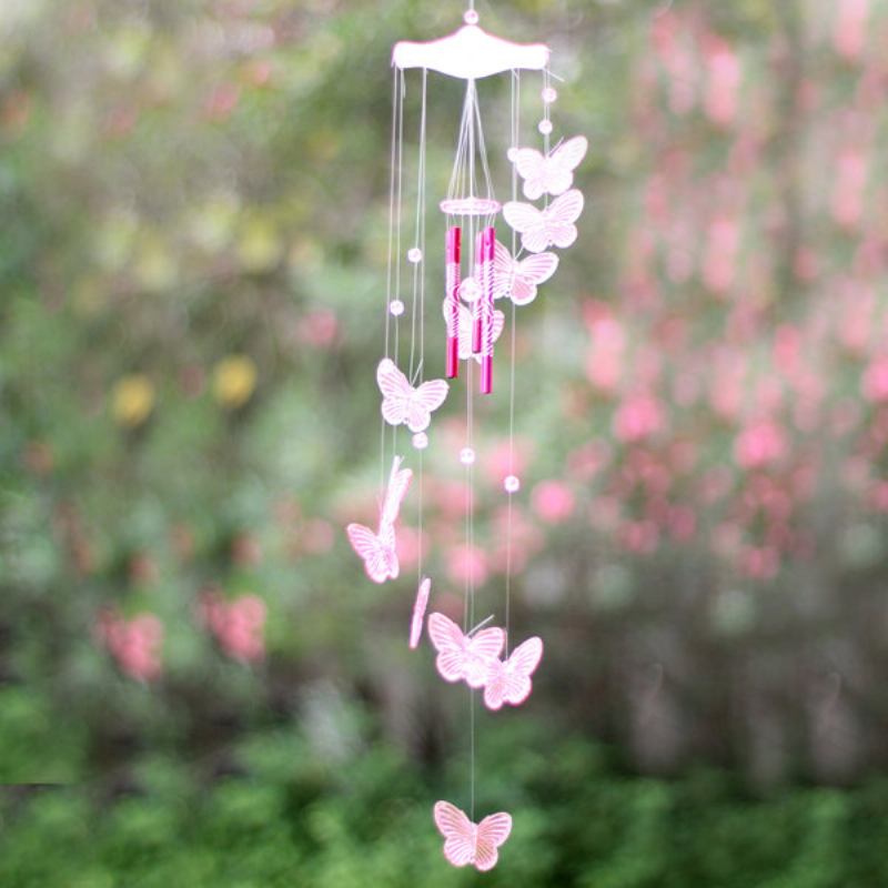 Butterfly Acrylic Wind Chime Campanula Sound Μουσικό Όργανο Outdoor Indoor Garden Ήχος