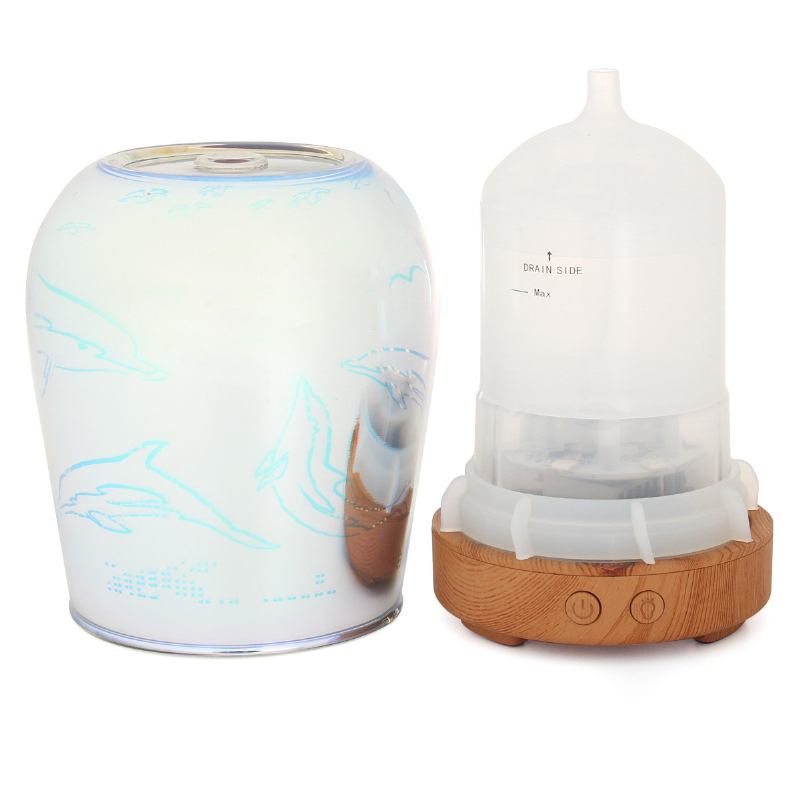 Candlestick Cup Dolphin 3d Humidifier Λάμπα Αρωματοθεραπείας Διαχύτης Χρώματος Που Αλλάζει Νυχτερινό Φως