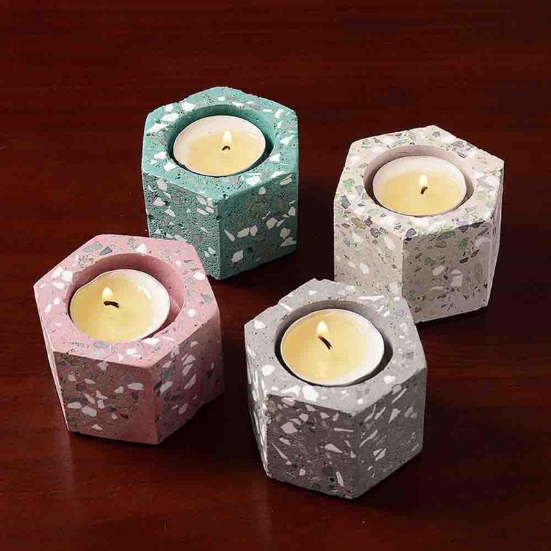 Candlestick Nordic Vintage Romantic Concrete Western Home Crafts Στολίδι Ευρωπαϊκή Κηροπήγα