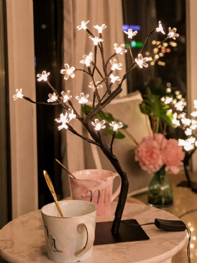 Cherry Blossom Tree Lamp Επιτραπέζιο Φωτιστικό Led Τεχνητή Διακόσμηση Φωτισμένο Δέντρο Για Γραφείο Γάμου Για Πάρτι Κρεβατοκάμαρας
