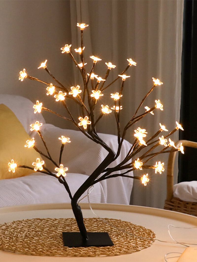 Cherry Blossom Tree Lamp Επιτραπέζιο Φωτιστικό Led Τεχνητή Διακόσμηση Φωτισμένο Δέντρο Για Γραφείο Γάμου Για Πάρτι Κρεβατοκάμαρας