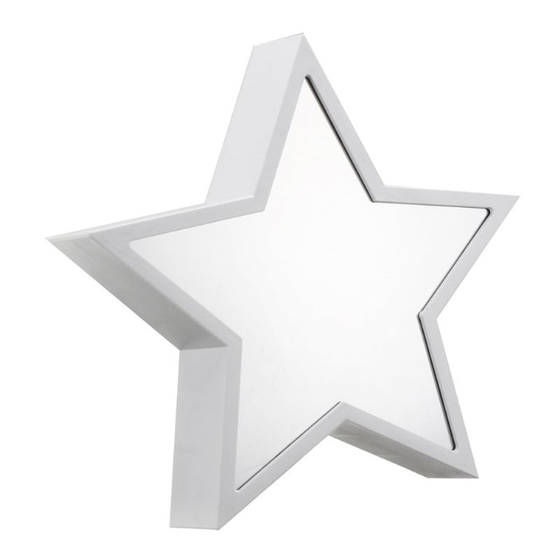 Creative Cute Star Mirror Lamp Led Night Light Tunnel For Kid Gift Atmosphere White/werm White