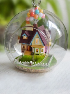 Creative Diy Handcraft Miniature Project Kit Σειρά Γυάλινων Σφαιρών Led Lights Dolls House